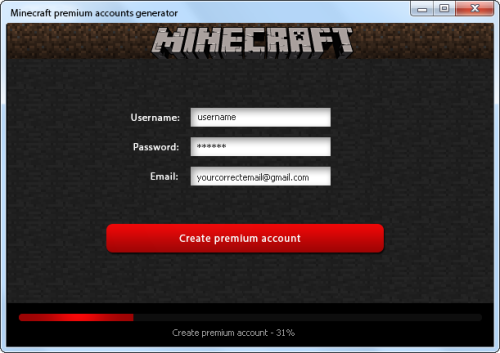 cracked minecraft accounts password an email